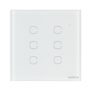 Interruptor Inteligente Zigbee Touch 6 Botões Intelbras EIZ 1006 Branco