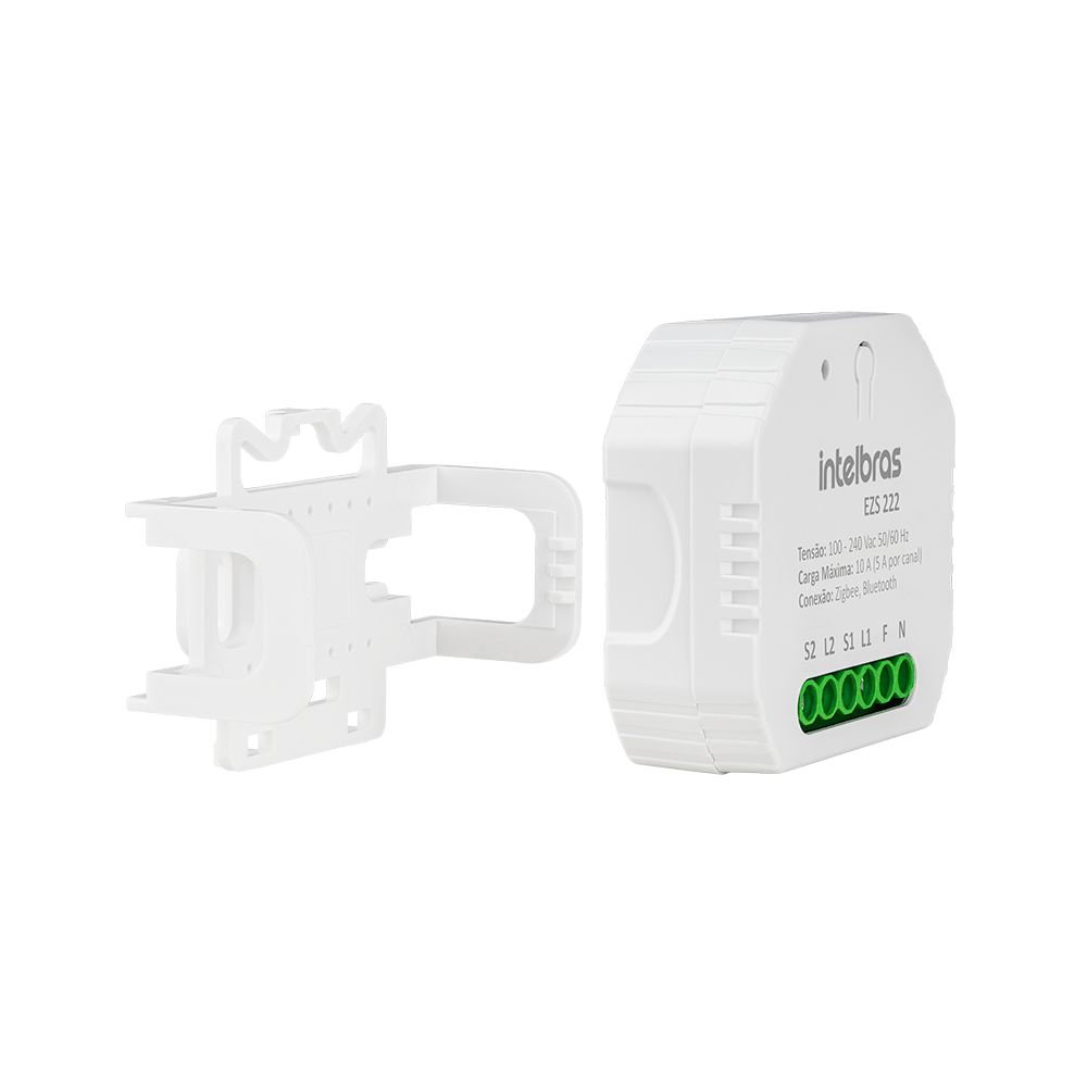 Minicontrolador Inteligente Zigbee EZS 222 Intelbras para 2 Interruptores