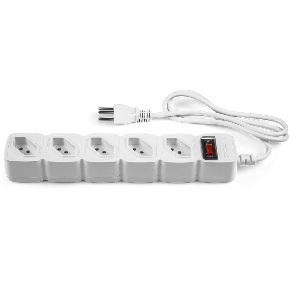 Protetor Eletrônico Intelbras com 5 Tomadas EPE 205 Branco