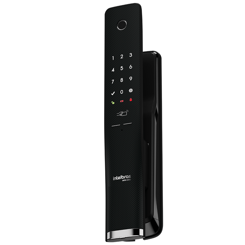 Fechadura Inteligente Push & Pull de Embutir MFR 6300 Preta Intelbras