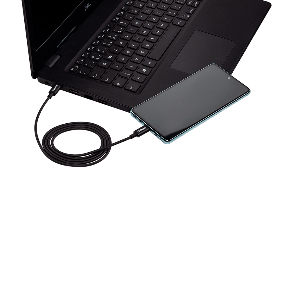 Cabo USB-C 1,2m PVC Preto Intelbras EUCC 12PP