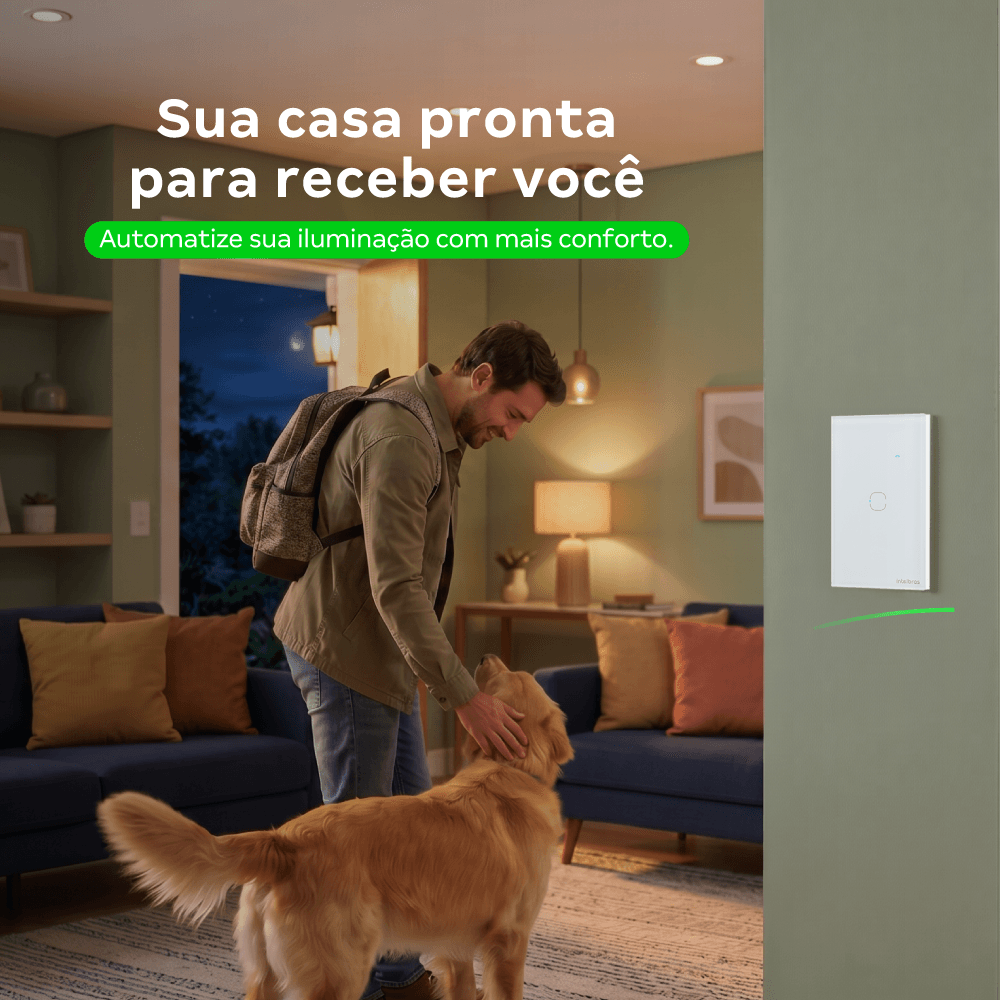 Interruptor Inteligente Zigbee Touch 3 Botões EIZ 1003 Branco Intelbras