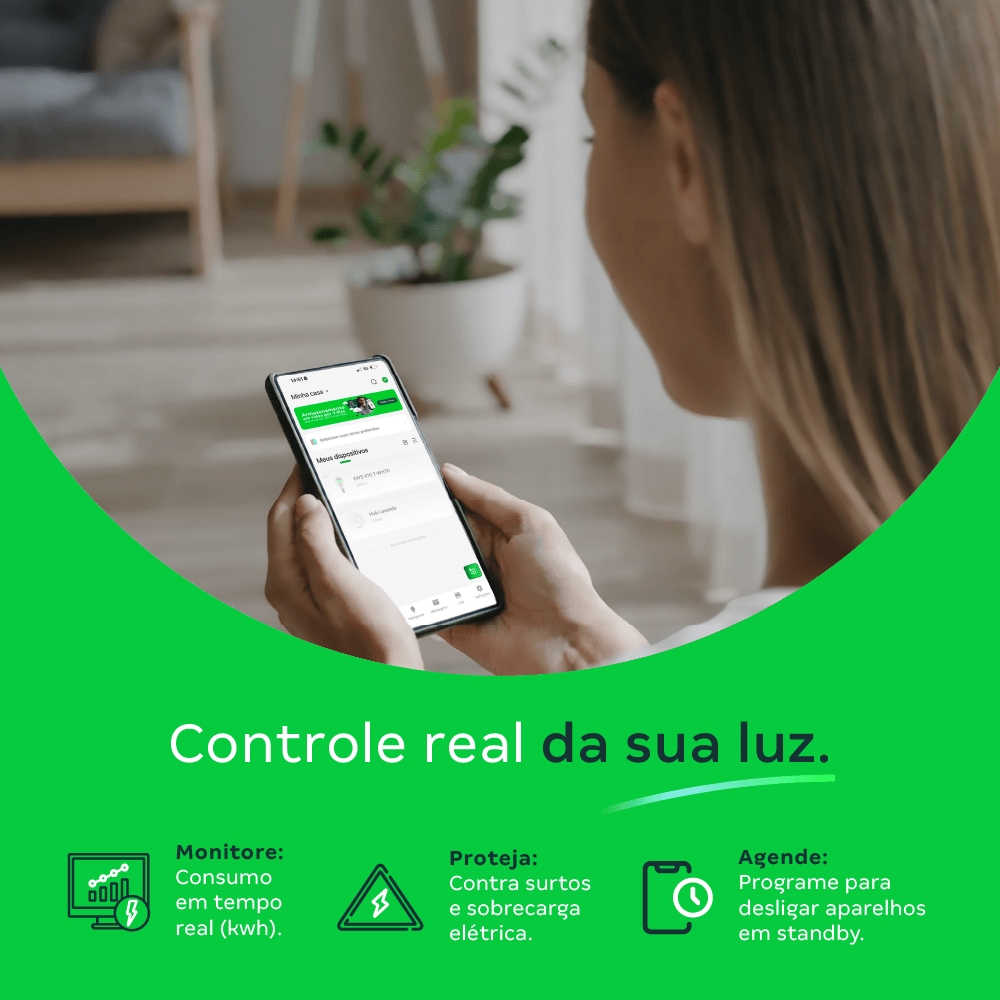 Tomada com Interruptor Inteligente Wi-Fi Branco ETW 1021 Intelbras