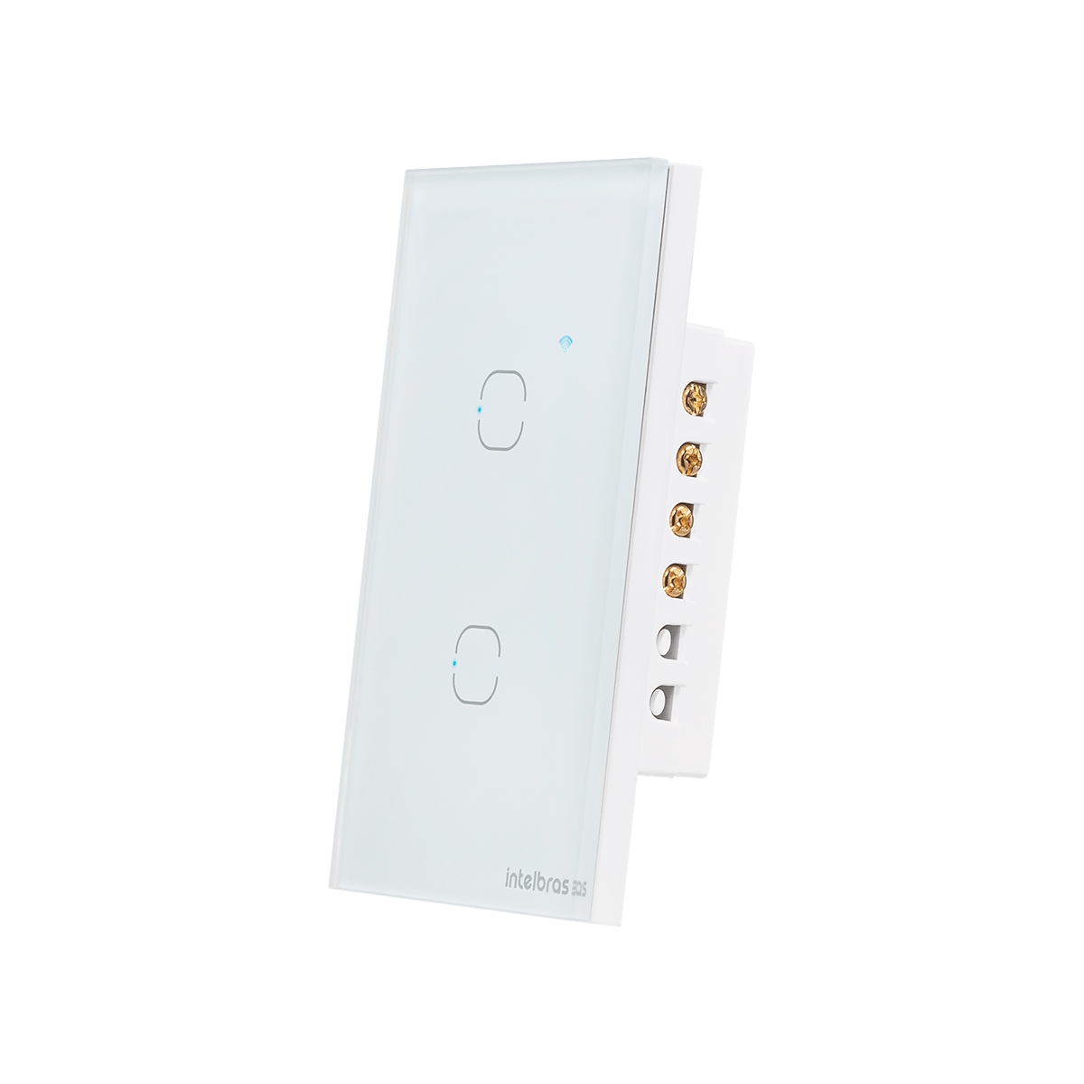 Interruptor Inteligente Wi-Fi Touch 2 teclas Branco EIW 1002 Intelbras