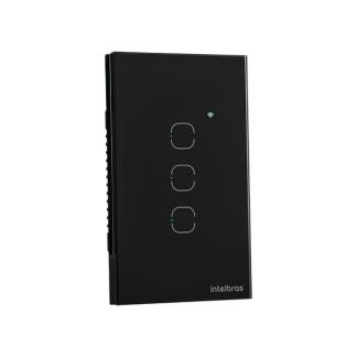 Interruptor Inteligente Zigbee Touch 3 Botões EIZ 1003 Preto Intelbras