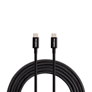 Cabo USB-C 1,5m em Nylon Intelbras EUCC 15NP Preto