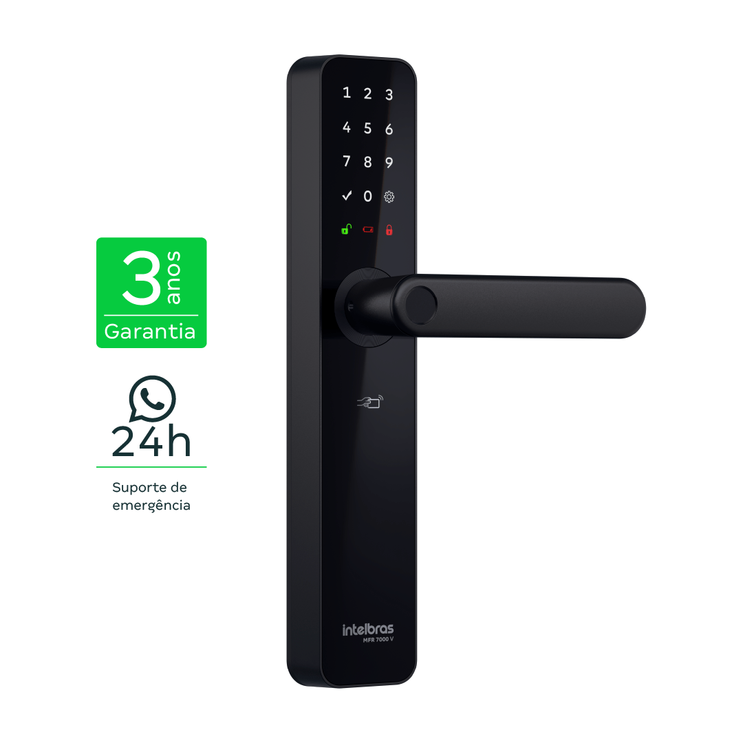 Fechadura Inteligente de Embutir com Maçaneta MFR 7000 V Intelbras