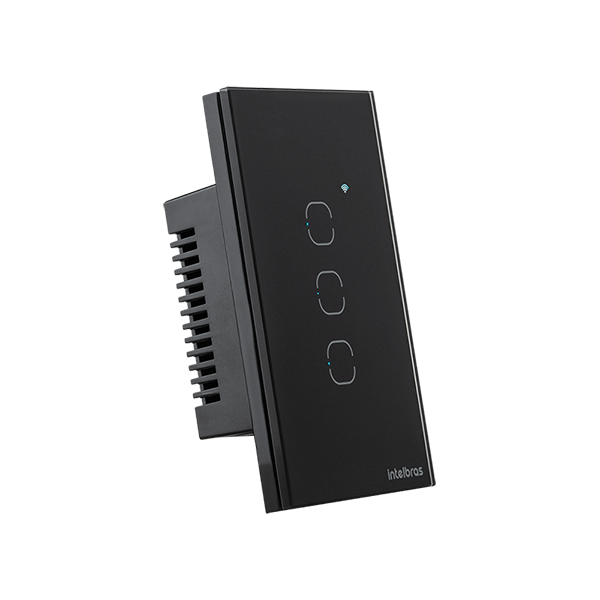Interruptor Inteligente Touch Wi-Fi 3 Teclas Preto - Intelbras EWS 1003 PT