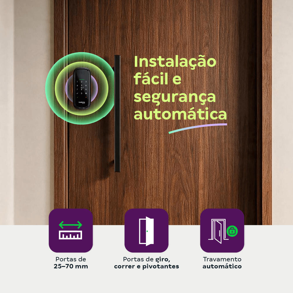 Fechadura Inteligente MFR 2030 Intelbras com Reconhecimento Facial