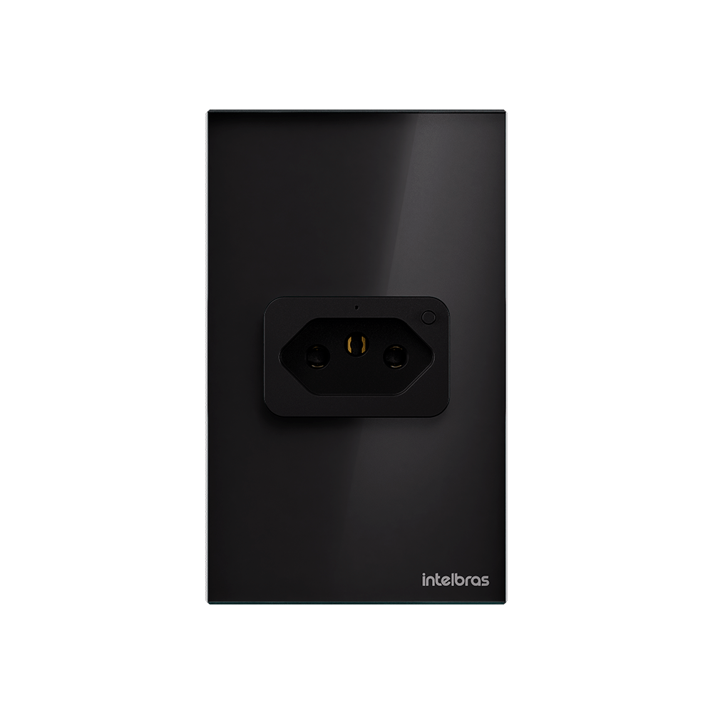 Tomada Inteligente Wifi 1 Tomada 10A E 20A ETW 1001+ Intelbras Preto