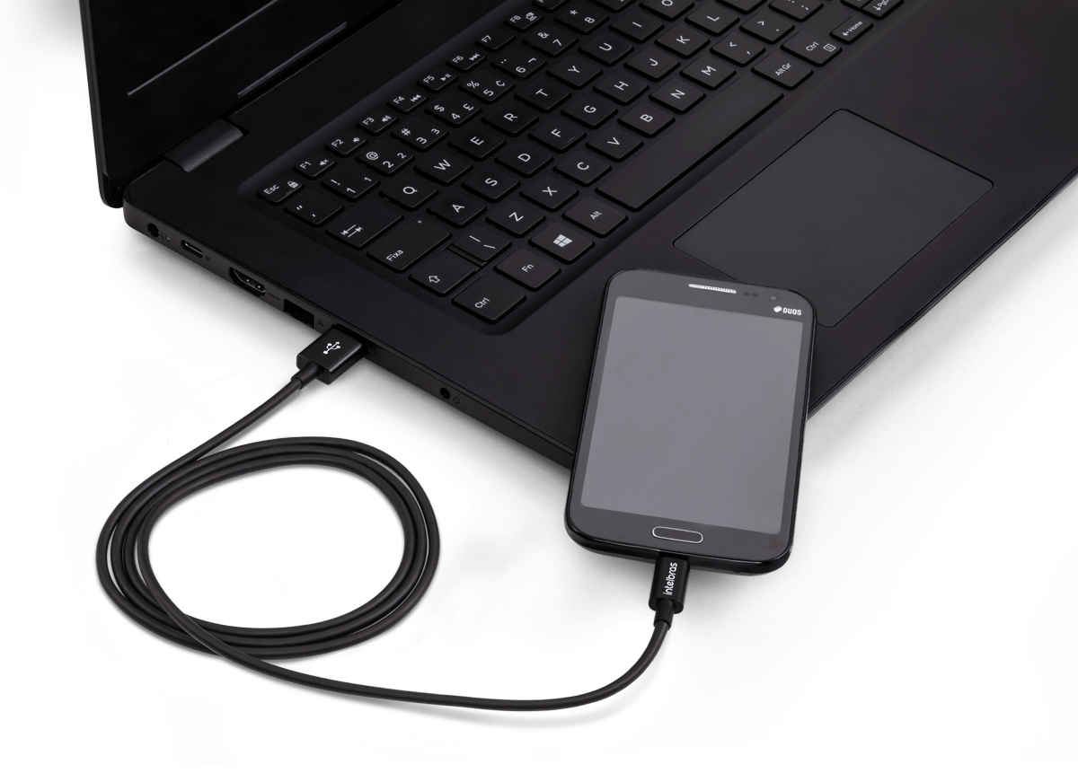 Cabo USB 1,2m PVC Preto Intelbras EUAB 12PP