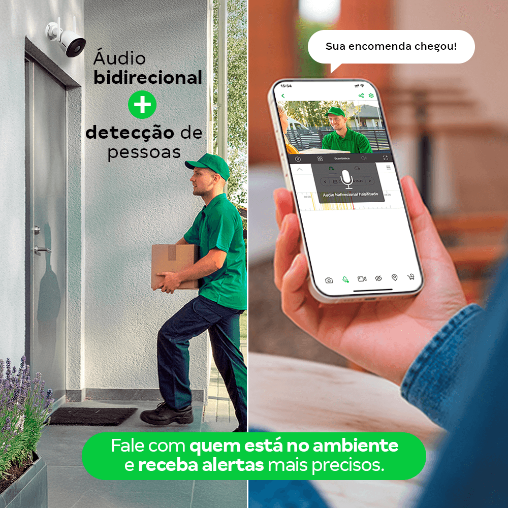 Câmera Inteligente Wi-Fi iM5 SC Full HD Branca Intelbras