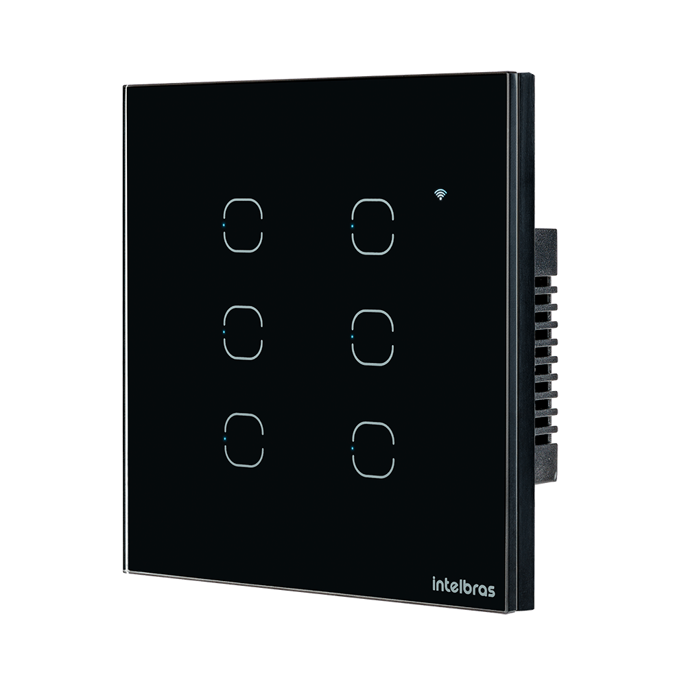 Interruptor Inteligente Zigbee Touch 6 Botões EIZ 1006 Preto Intelbras