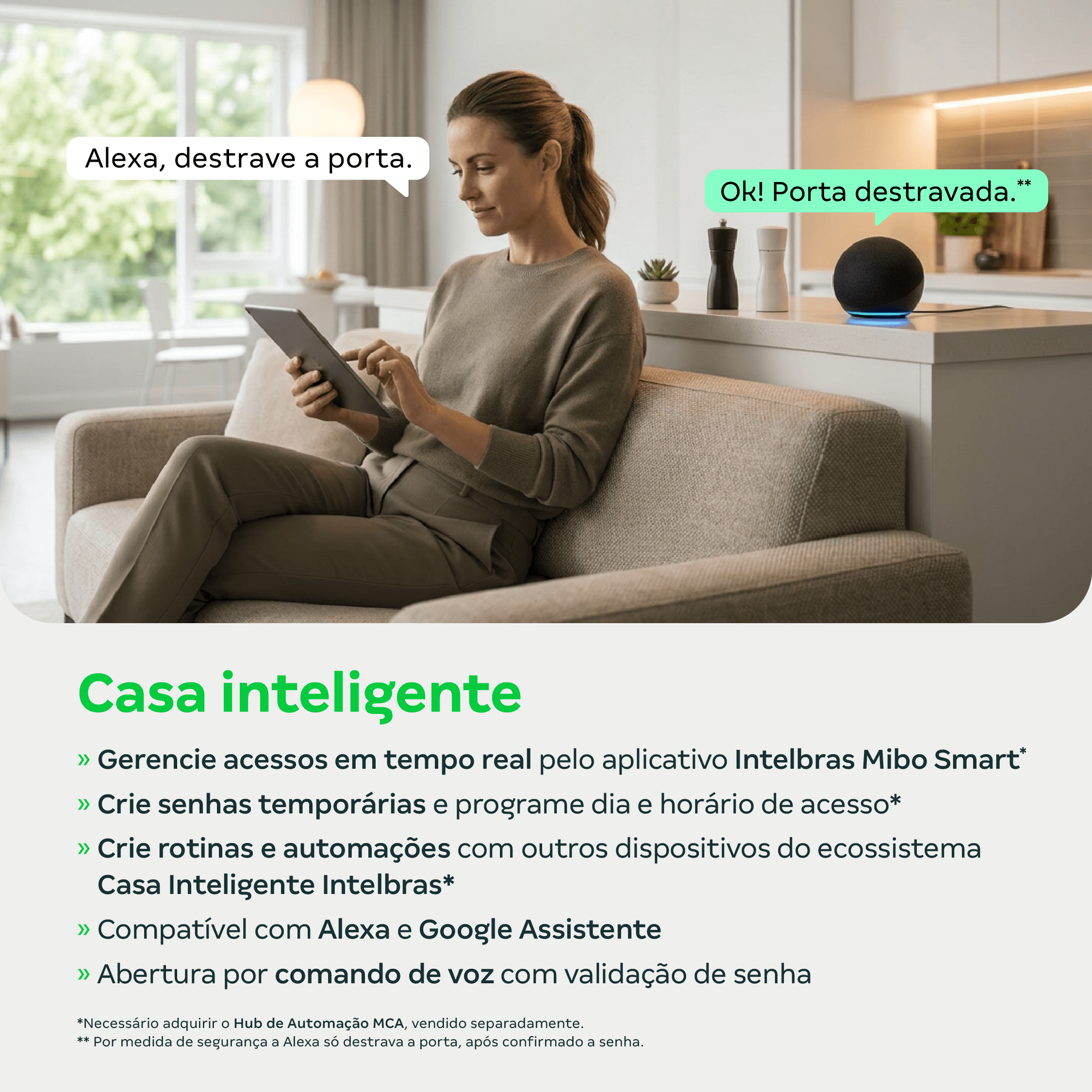 Fechadura Inteligente de Embutir com Maçaneta MFD 7000 D Intelbras