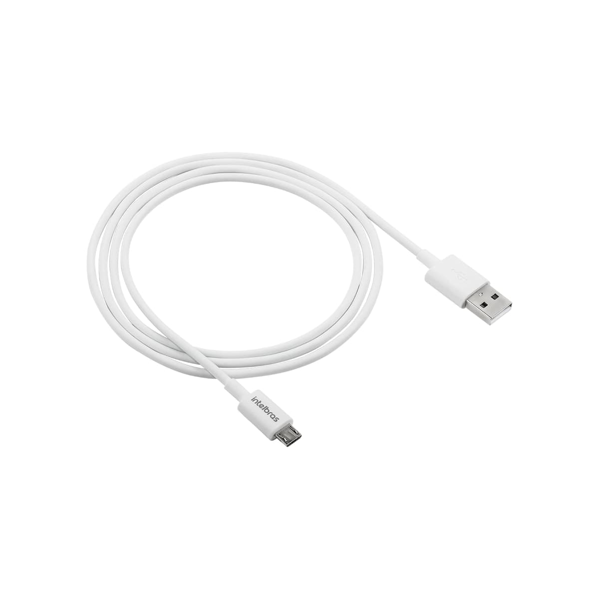 Cabo USB-A para Micro USB de 1,2m em PVC Branco EUAB 12PB Intelbras