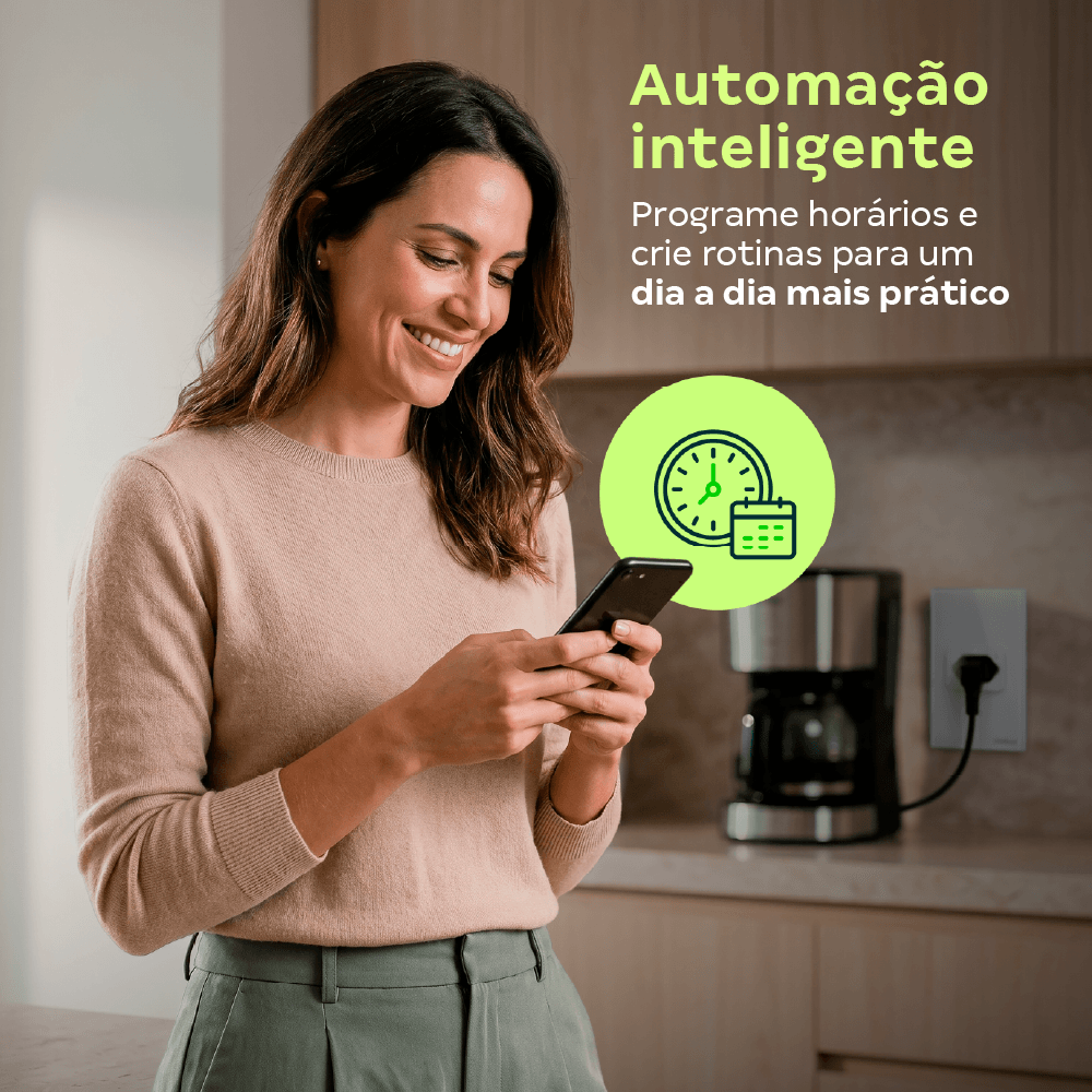 Tomada Inteligente Wifi 1 Tomada 10A E 20A ETW 1001+ Intelbras Branco