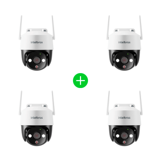 Kit Câmera Inteligente IM7+3MP Branca Intelbras - 4 unidades