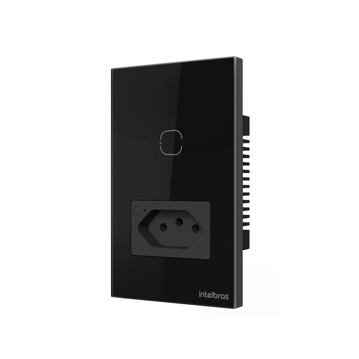 Tomada com Interruptor inteligente Wi-Fi Touch Preto ETW 1011 Intelbras