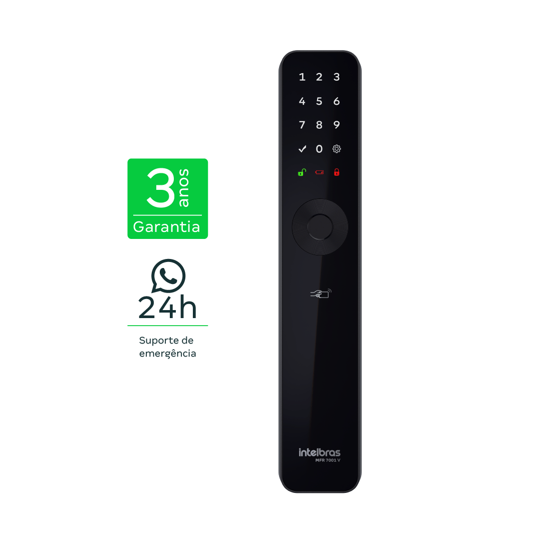 Fechadura Inteligente de Embutir sem Maçaneta MFR 7001 V Intelbras
