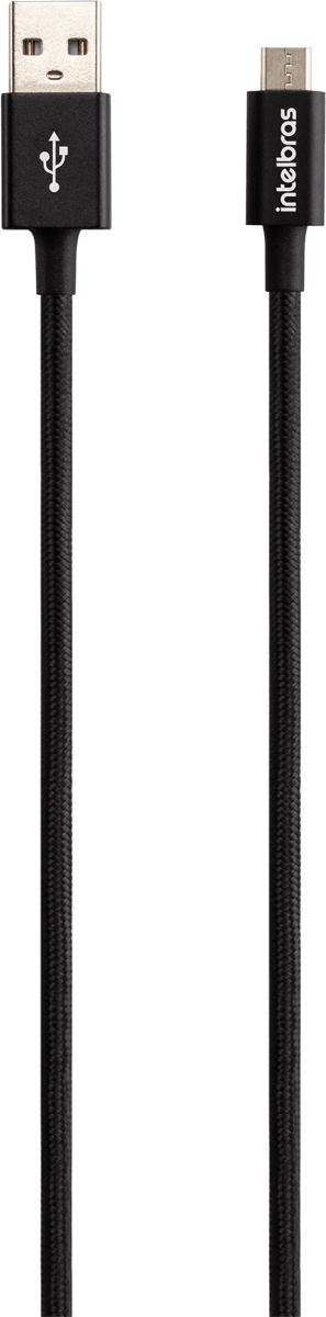 Cabo Micro USB 1,5m Nylon Preto Intelbras EUAB 15NP