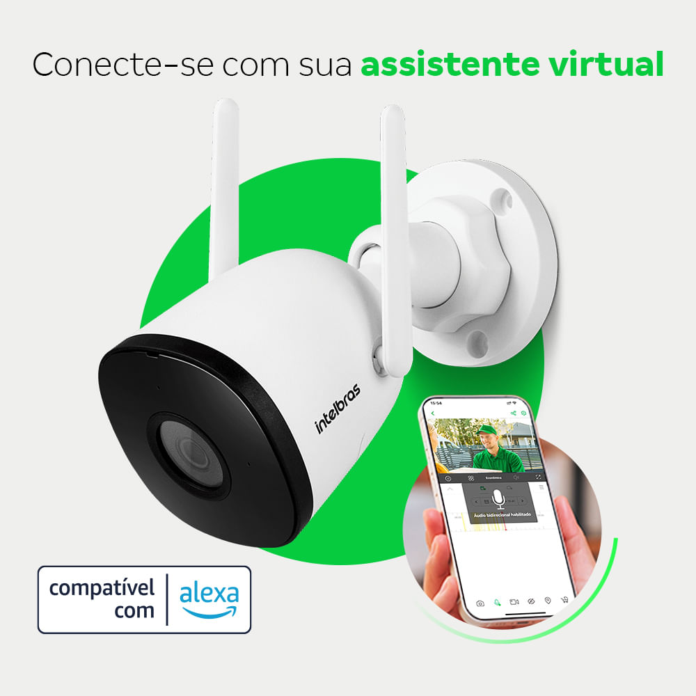 Câmera Inteligente Wi-Fi iM5 SC Full HD Branca Intelbras