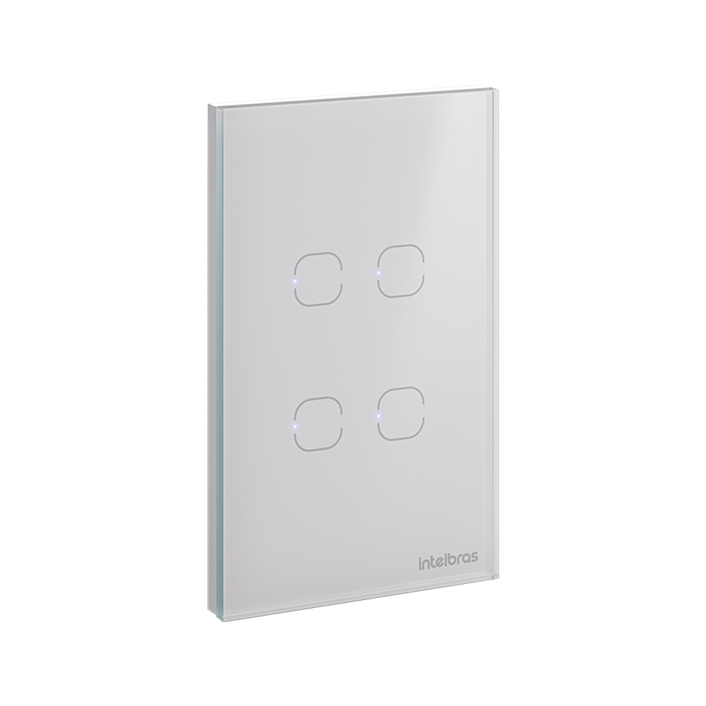 Interruptor Inteligente Touch Zigbee EIZ 1004S Branco Intelbras