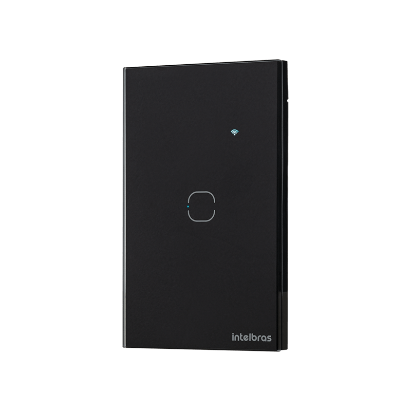 Interruptor Inteligente Touch Smart ZigBee 1 tecla Preto EZS 1001 Intelbras