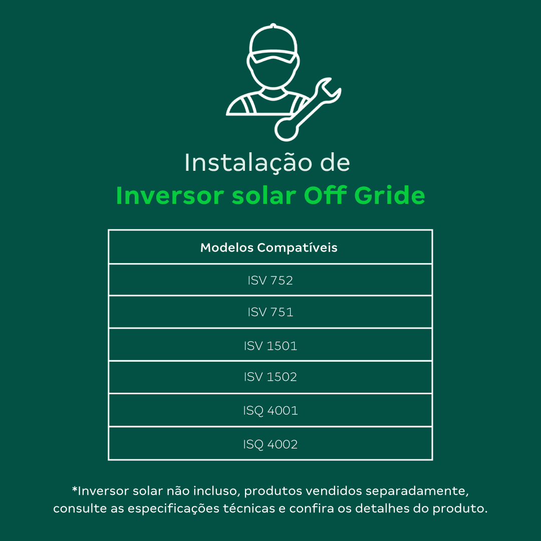 Serviço de Instalação de Inversor Solar OFF Grid
