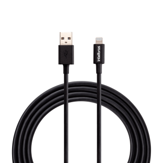 Cabo USB Lightning 1,2m PVC Preto Intelbras EUAL 12PP