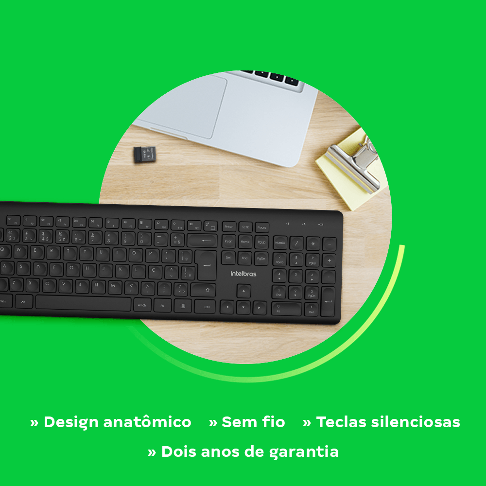 Teclado Sem Fio Intelbras TSI50 Clique Silencioso