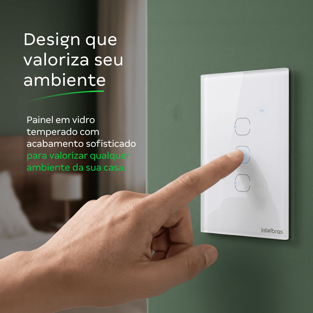 Interruptor Inteligente Zigbee Touch 1 Botão EIZ 1001 Preto Intelbras